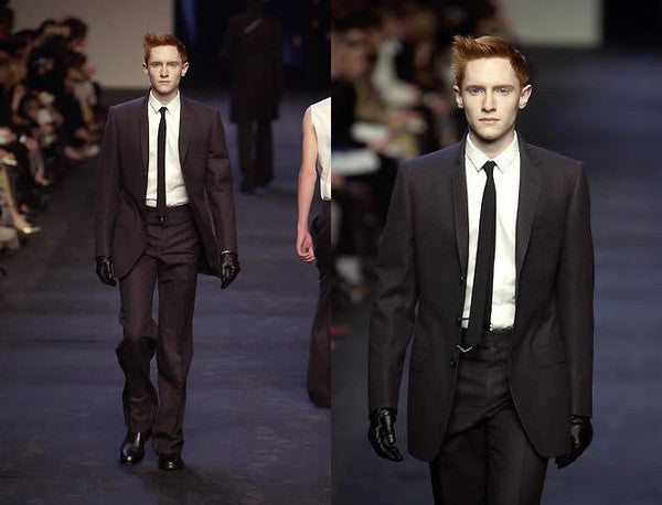 2002 Coated Silk/Wool Tailored Trousers - Main Image