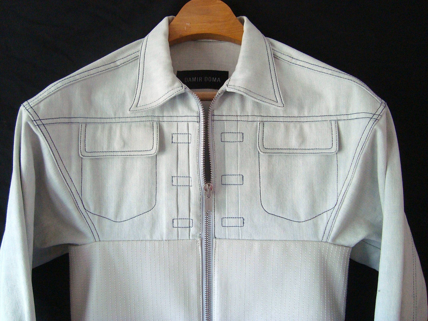 2013 Denim Jacket with Lamb Leather Bodice