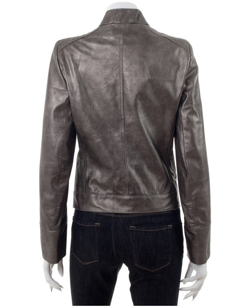 2002 Painted Leather Military Jacket