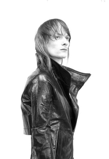 Rick owens bauhas leather fashion jacket