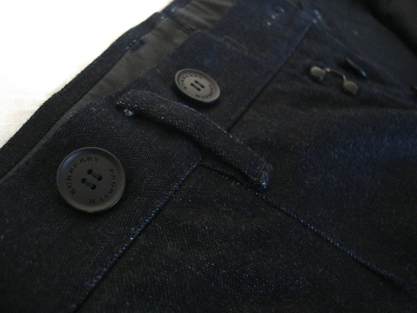 2012 Heavy Coated Denim Workwear Trousers with Metal Clasp