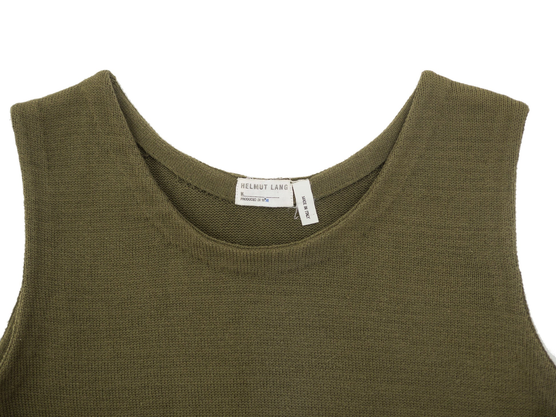 Helmut Lang 1998 Sleeveless Military Parka Sweater with Helmut Lang 1998 Sleeveless Military Parka Sweater with