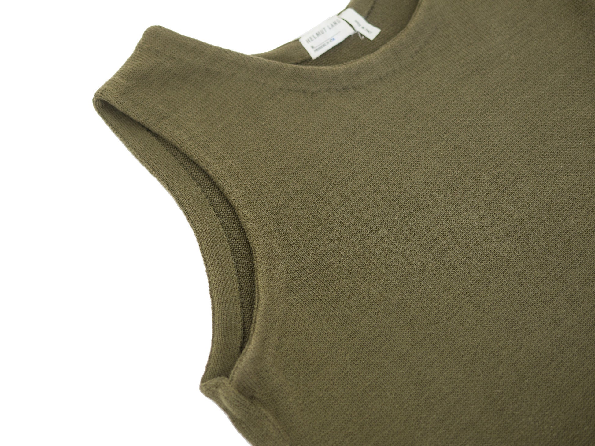 Helmut Lang 1998 Sleeveless Military Parka Sweater with Helmut Lang 1998 Sleeveless Military Parka Sweater with