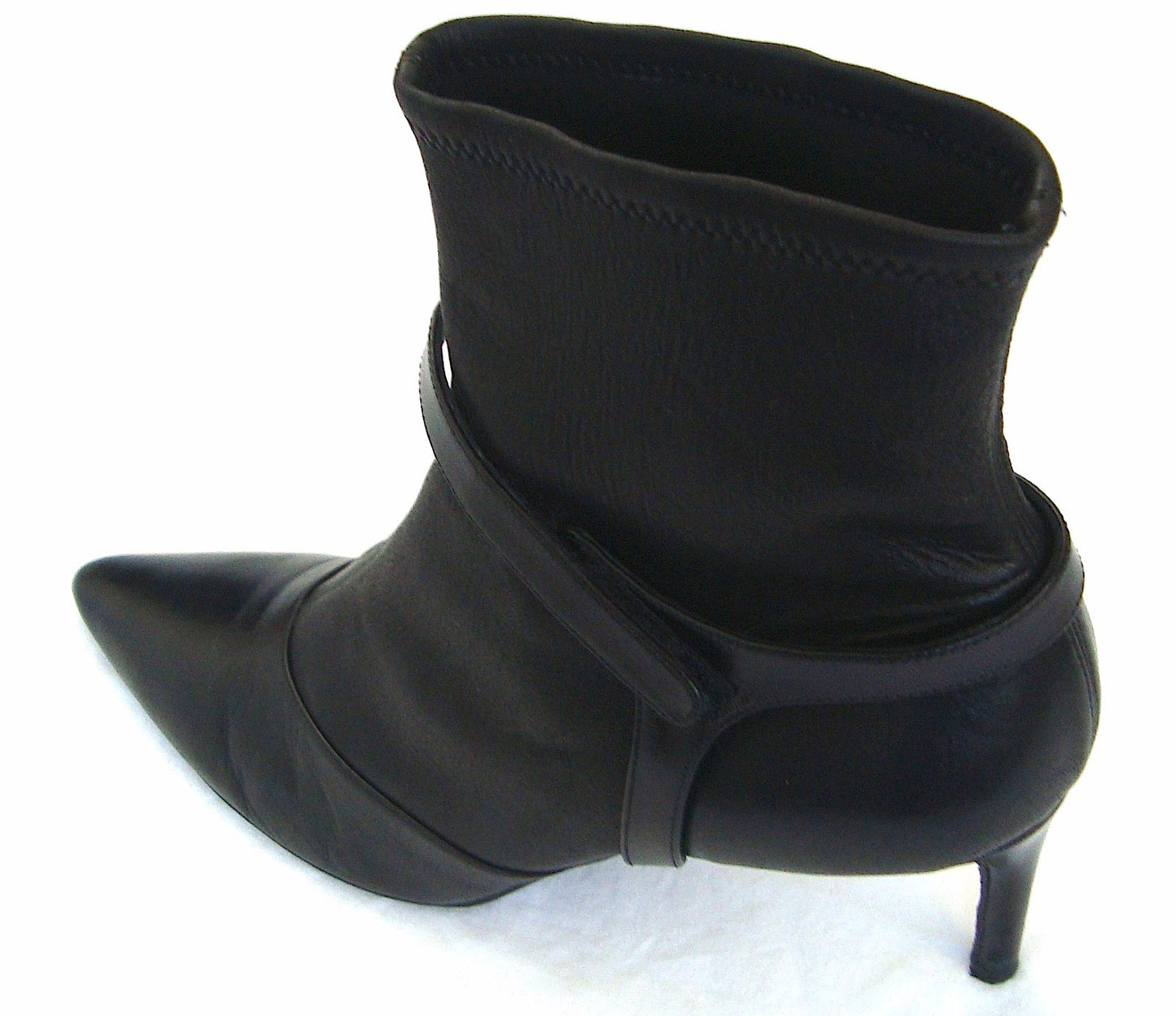 2001 Neoprene-Bonded Kid Leather Ankle Boots with Harness