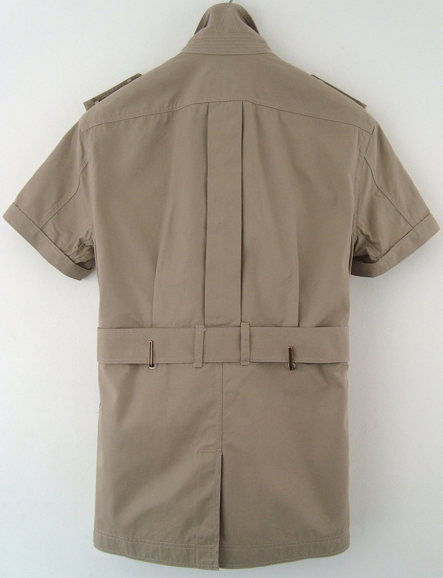 2011 Short-Sleeve Tailored Military Jacket with Metal Details