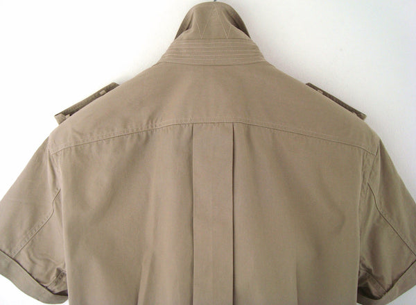 2011 Short-Sleeve Tailored Military Jacket with Metal Details