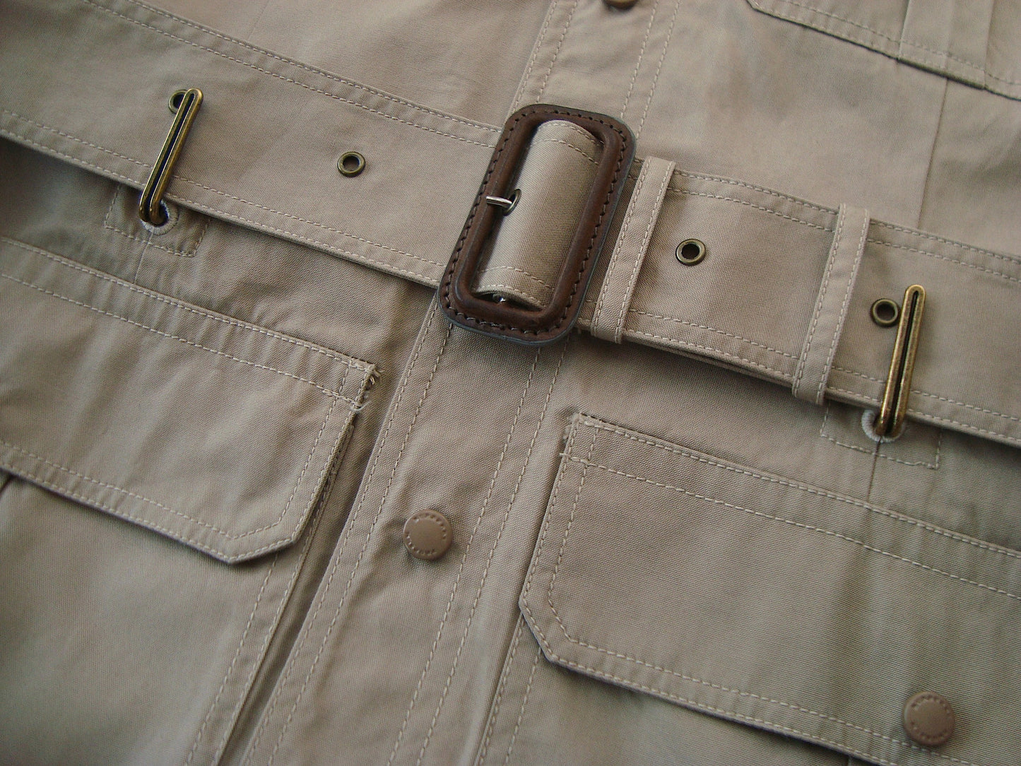 2011 Short-Sleeve Tailored Military Jacket with Metal Details