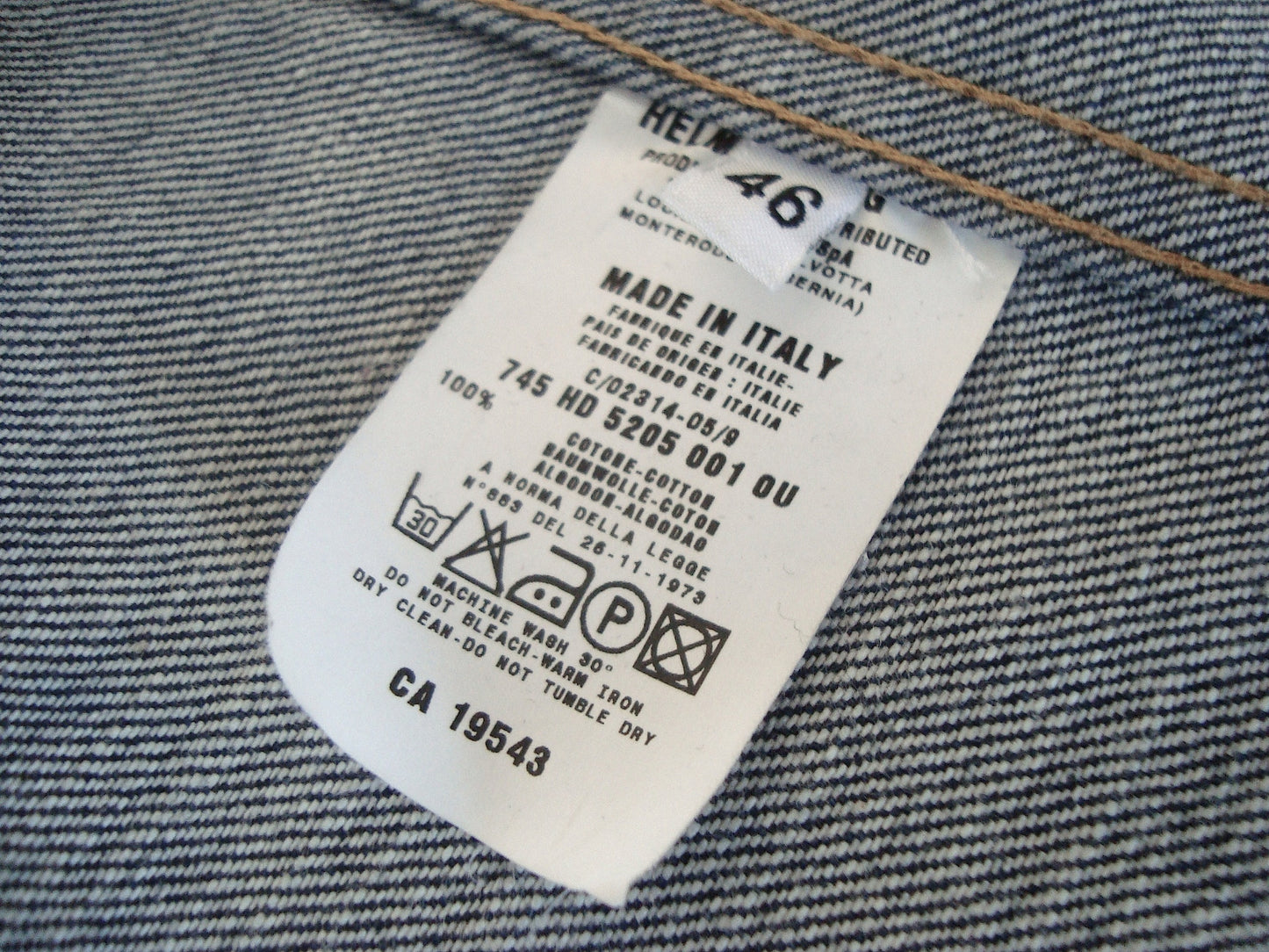 1999 Raw Denim Classic 2-Pocket Jacket