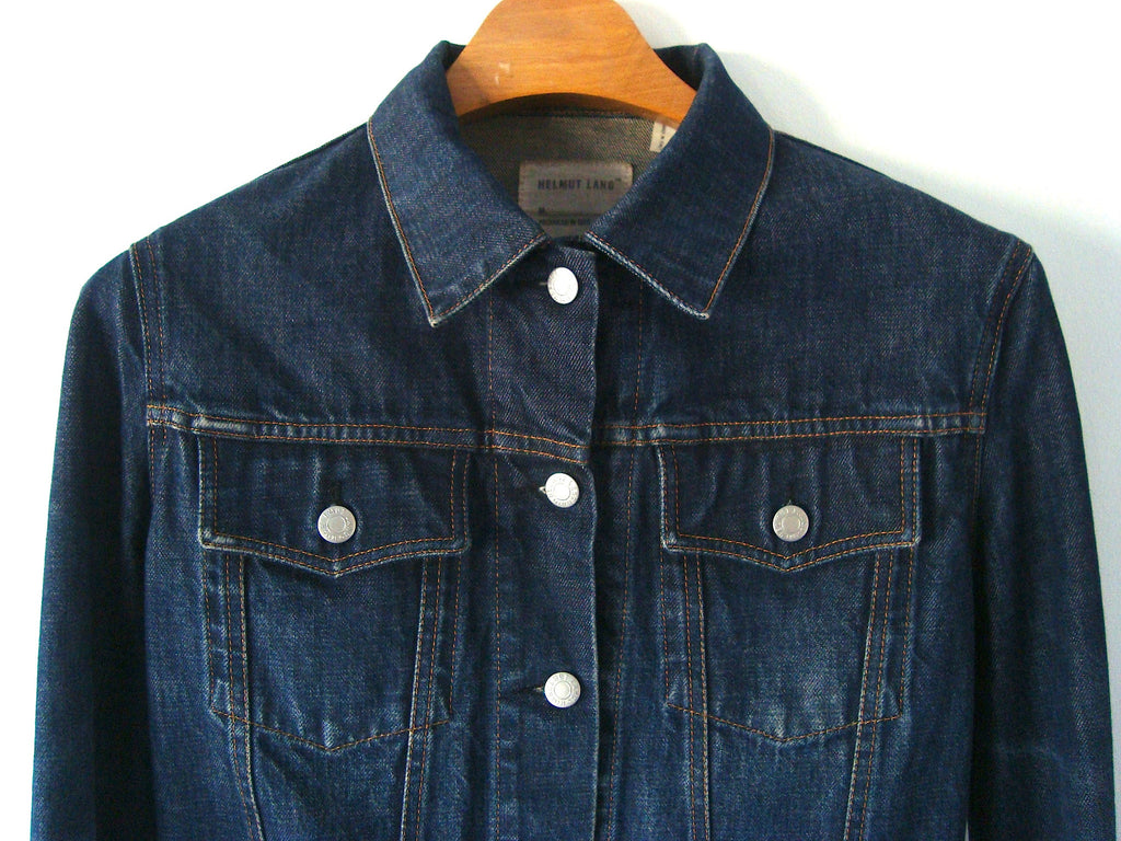 Helmut Lang 1999 Vintage Sanded Denim Slim Lower 2-Pocket Jacket – ENDYMA
