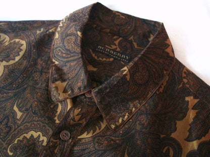 2008 Silk 'Cigar Paisley' Shirt in Gold/Burnt Orange