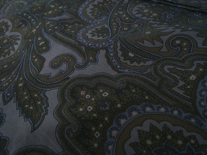 2008 Silk 'Cigar Paisley' Shirt in Blue/Moss Green