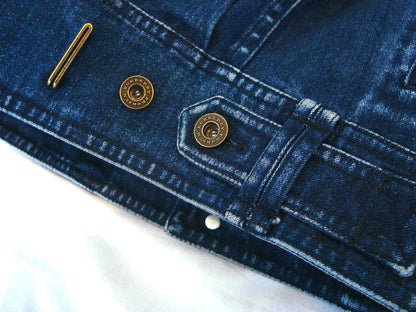 2011 Vintage Denim Military Jacket with Metal Details