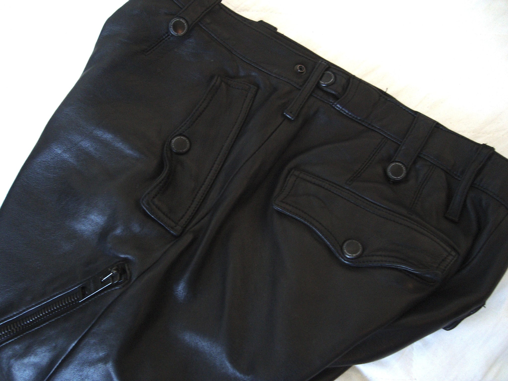 burberry prorsum leather biker trousers