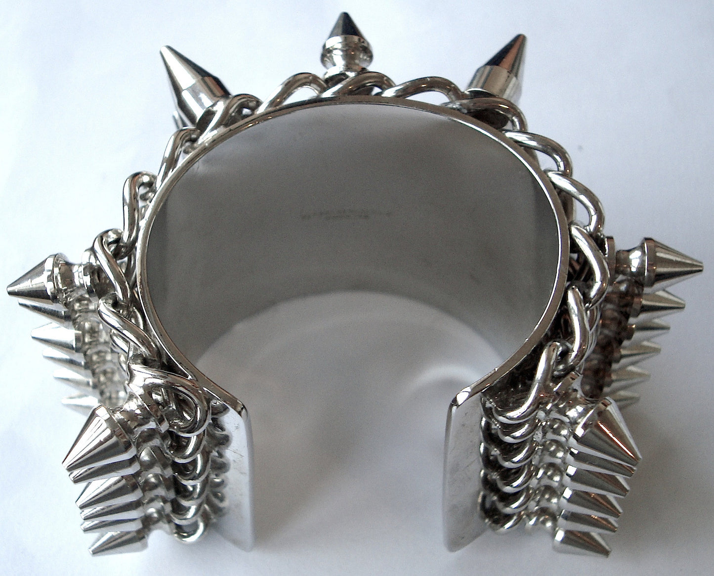 2011 Heavy Punk Bracelet with Spike Studs and Chains