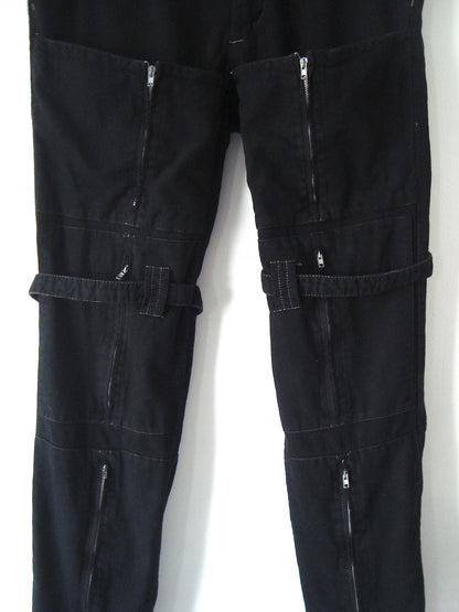 1999 Bondage Trousers with Zipped Pockets and Straps