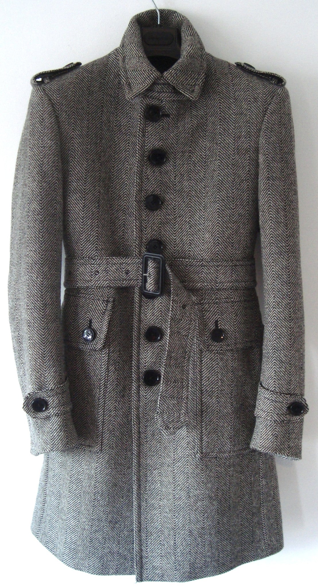 2007 Virgin Wool Single-Breasted Military Coat