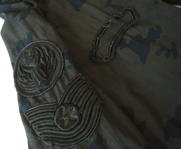 2010 Camo Military Parka with Handmade Embroidery Details