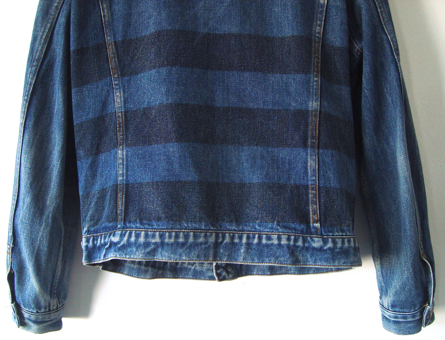 1997 Vintage Denim Initial 2-Pocket Jacket with Rubber Stripes