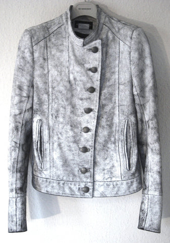 2002 Painted Leather Military Jacket