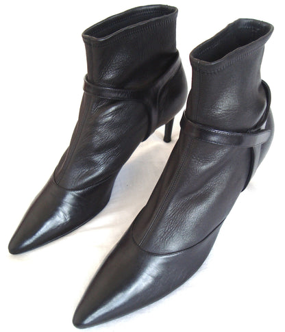 2001 Neoprene-Bonded Kid Leather Ankle Boots with Harness