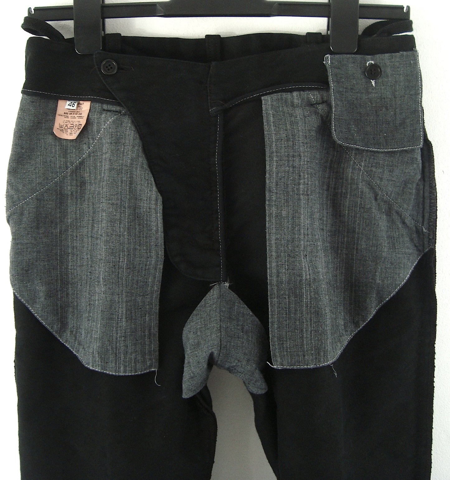 1998 Heavy Moleskin Cotton Slim Trousers with Elastic Straps