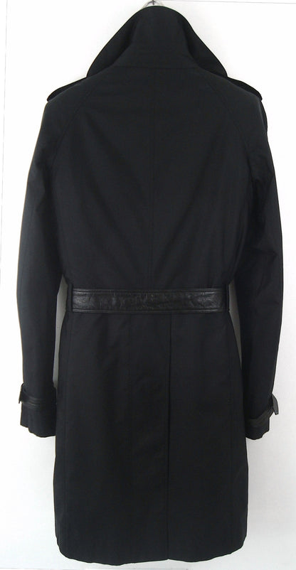 2008 Silk Gabardine Trench Coat with Leather details