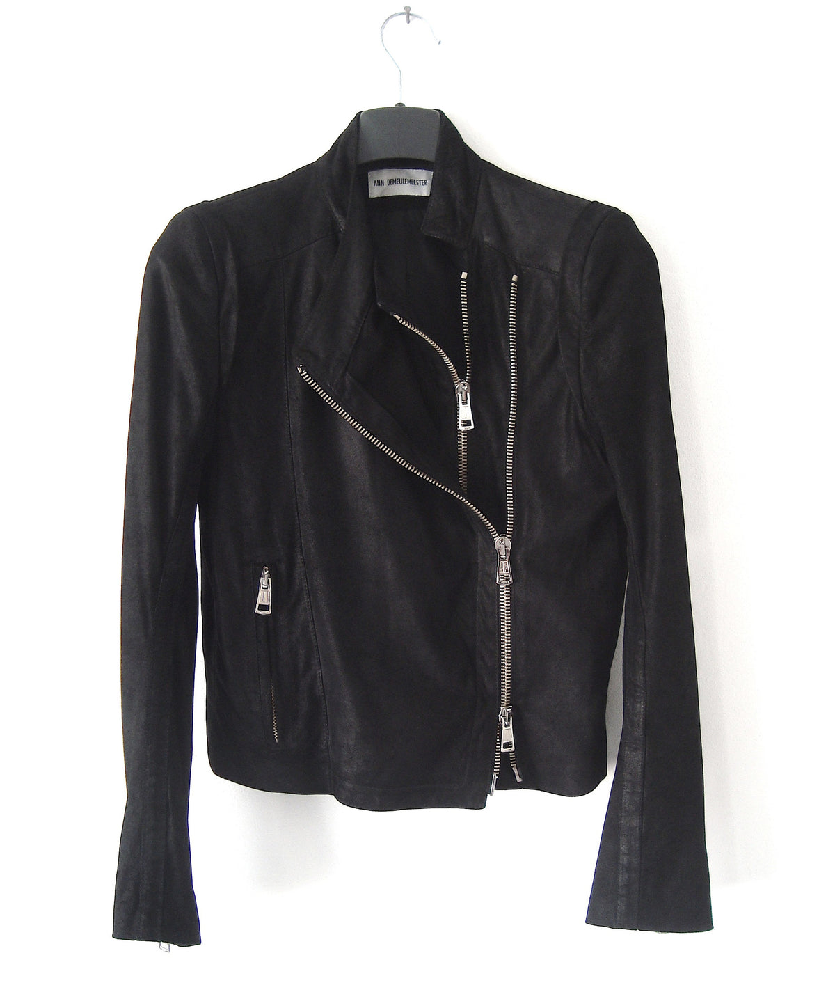 Ann Demeulemeester 2012 Nubuck Leather 'Angelina' Biker Jacket