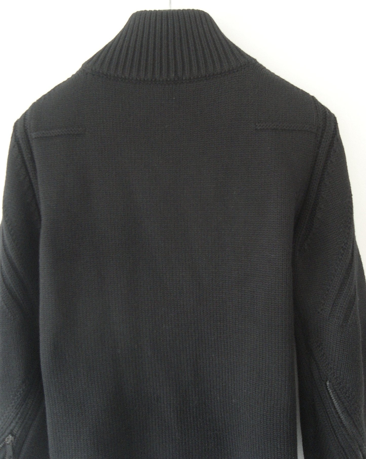 2003 Heavy Merino Wool Biker Cardigan