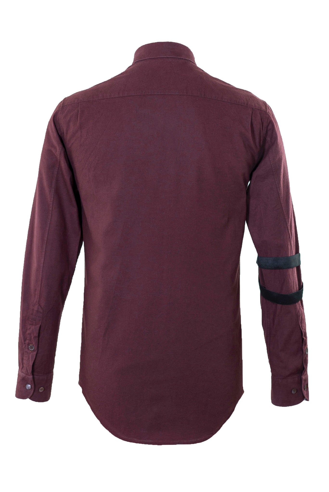 2003 Brushed Cotton Classic Shirt with Bondage Elbow Strap (Burgundy)