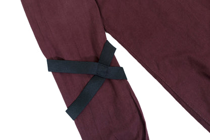 2003 Brushed Cotton Classic Shirt with Bondage Elbow Strap (Burgundy)