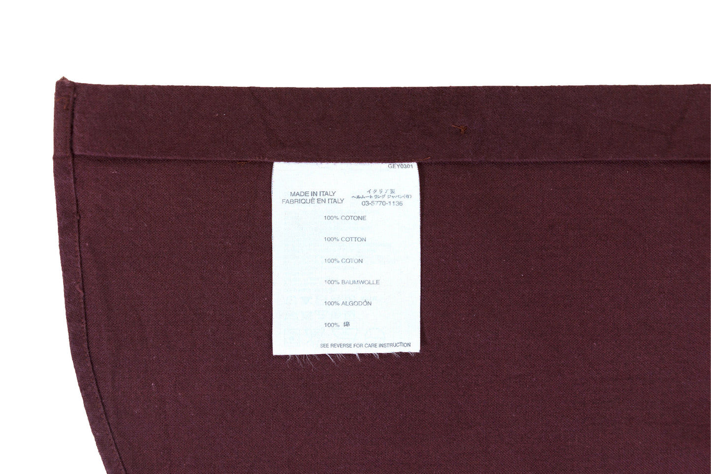 2003 Brushed Cotton Classic Shirt with Bondage Elbow Strap (Burgundy)