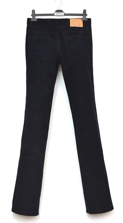 2004 Dark Navy Corduroy Elongated Bootcut Jeans