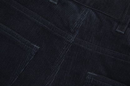 2004 Dark Navy Corduroy Elongated Bootcut Jeans