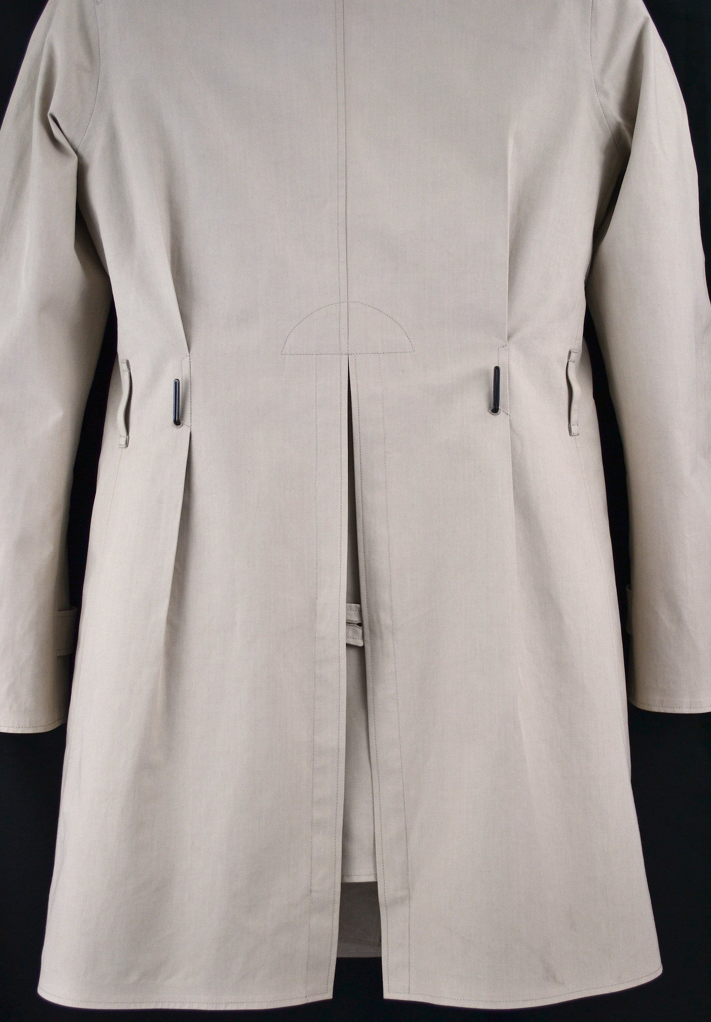 2011 Sculptural Seam-Sealed Cotton Trench Coat