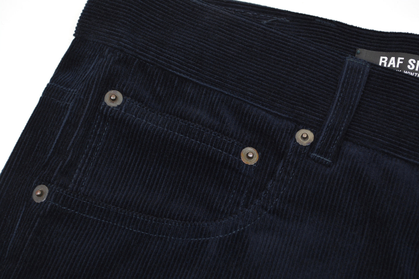 2004 Dark Navy Corduroy Elongated Bootcut Jeans