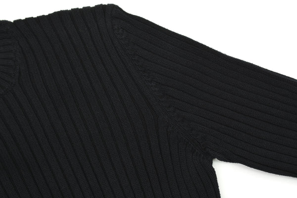 1998 Ribbed Cotton Slim Military Sweater