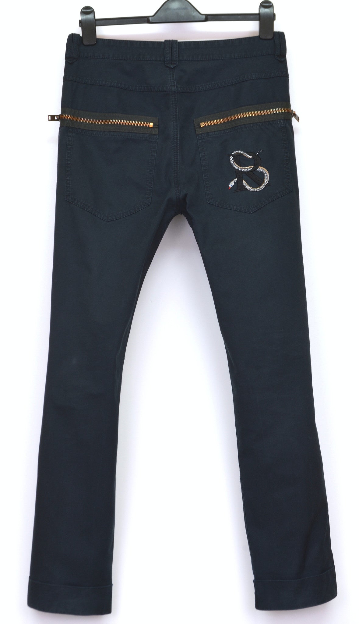 2010 Vintage Twill Workwear Trousers with Snake Embroidery