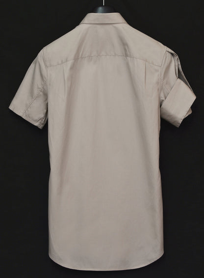 2004 Slim Short-Sleeve Shirt with Abstract Military Detail