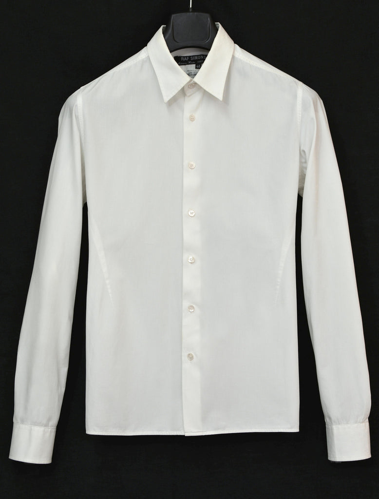 Raf Simons 1999 Fine Cotton Darted Shirt with Hunting Pleat Detail –