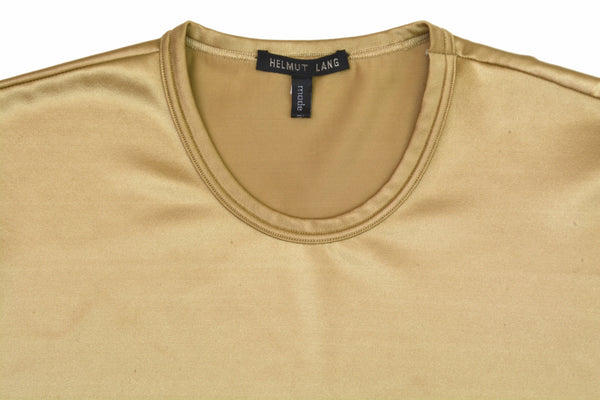 1992 Structured Gold Satin Jersey Slim T-Shirt