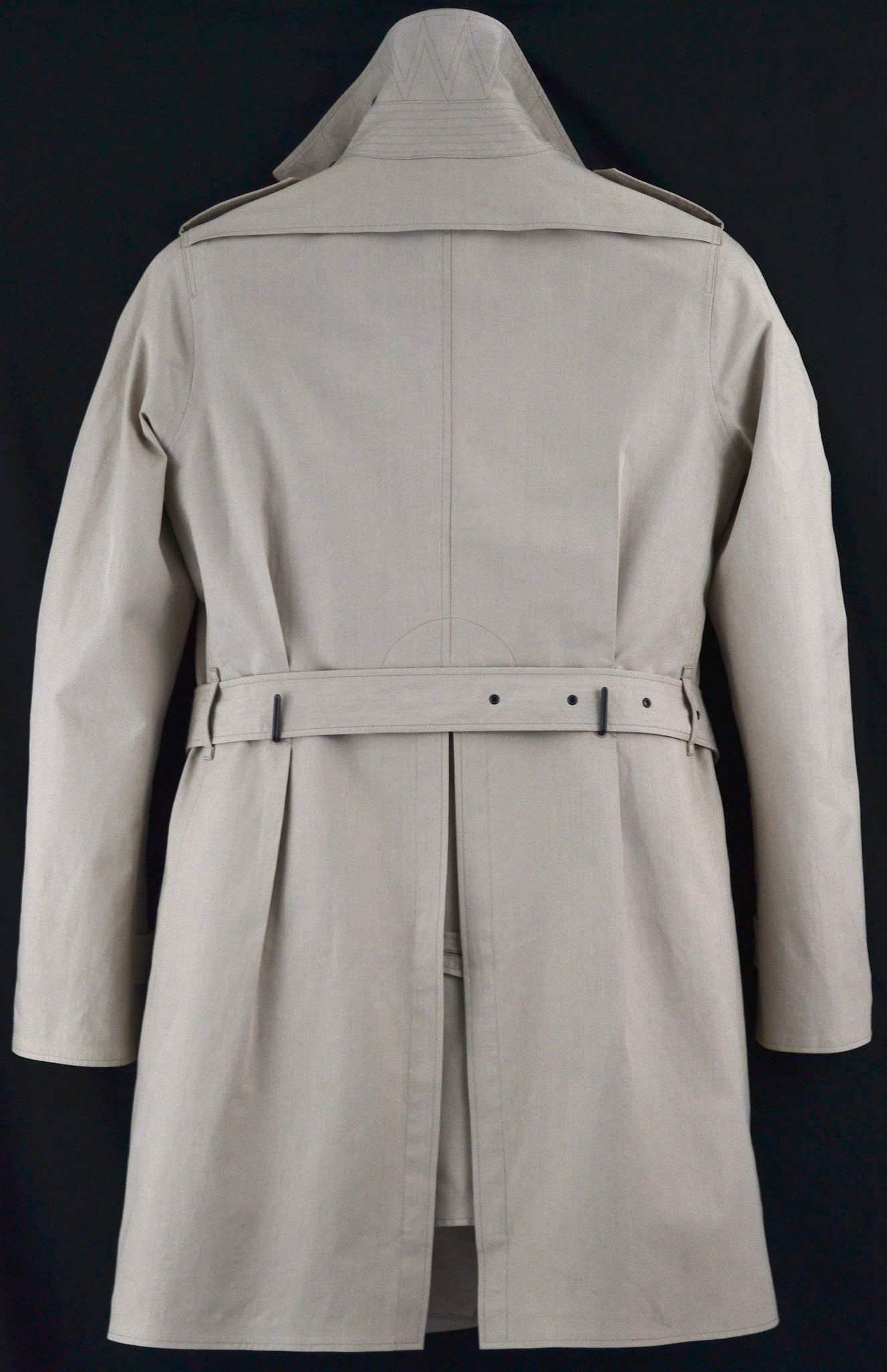 2011 Sculptural Seam-Sealed Cotton Trench Coat