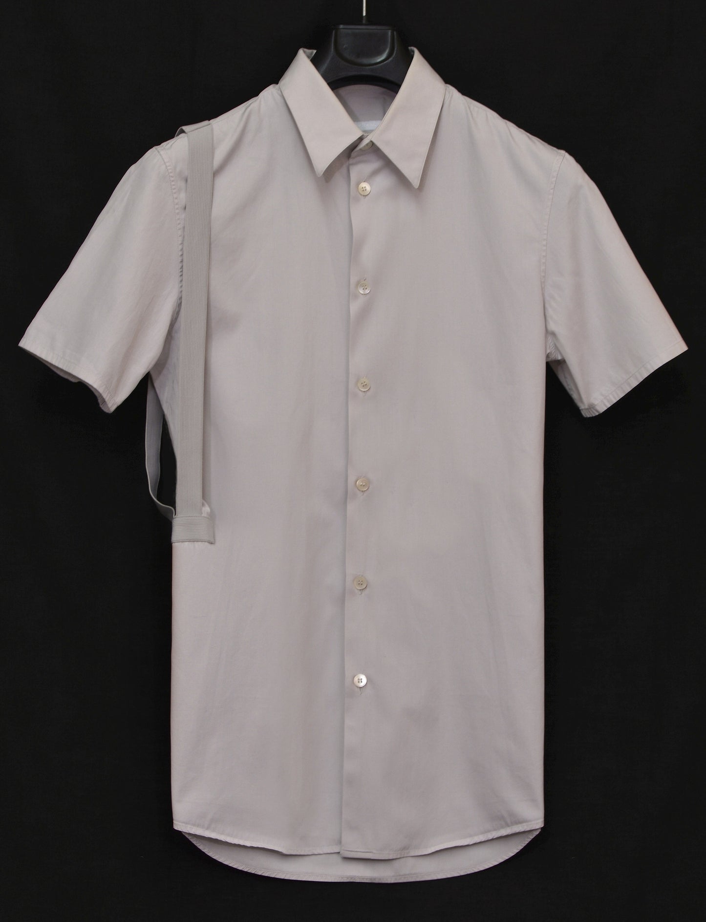 2004 Slim Short-Sleeve Shirt with Asymmetric Bondage Straps