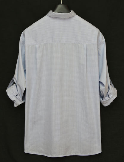 2003 Check Cotton Oversized Bondage Shirt with Buttoned Sides