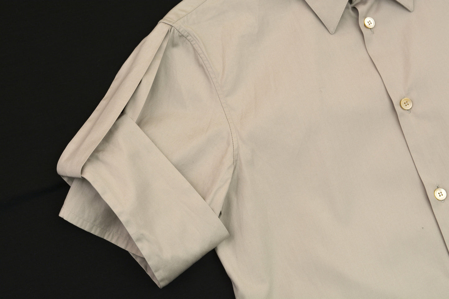 2004 Slim Short-Sleeve Shirt with Abstract Military Detail