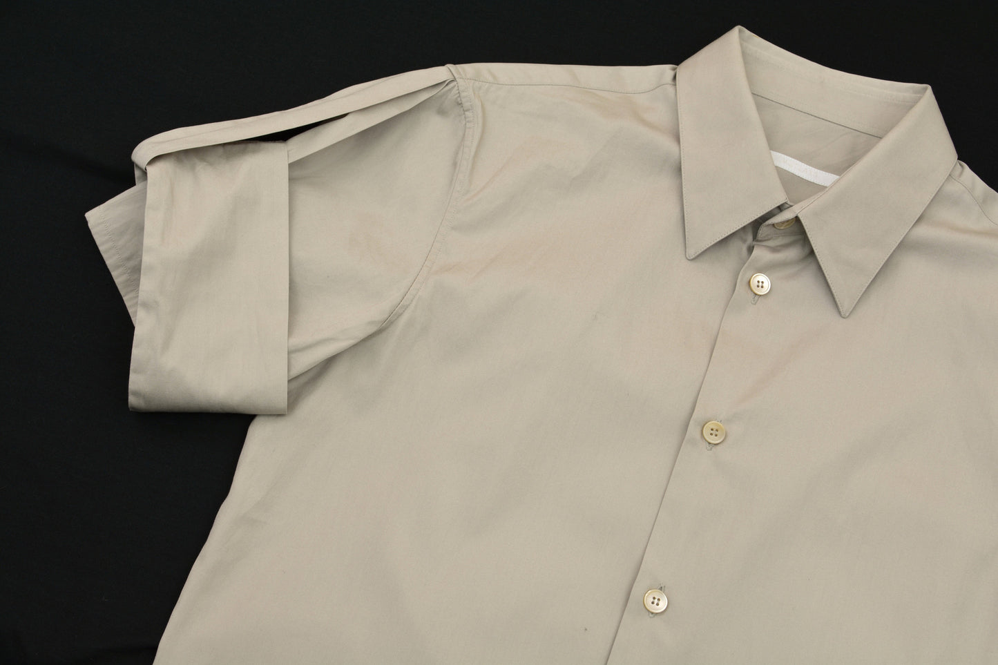 2004 Slim Short-Sleeve Shirt with Abstract Military Detail