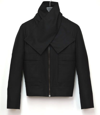 2007 Extrafine Wool Bomber Jacket with Detachable Scarf