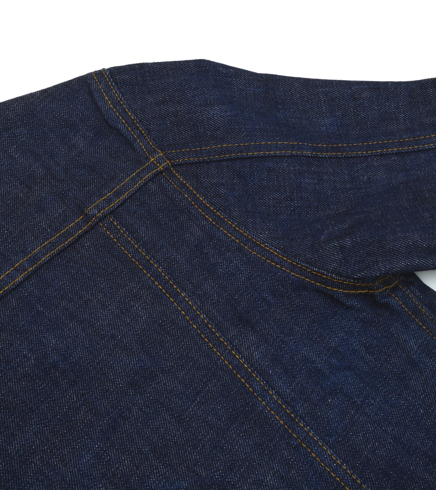 2003 Raw Denim Slim Classic 1-Pocket Jacket with Asymmetric Leather Applications