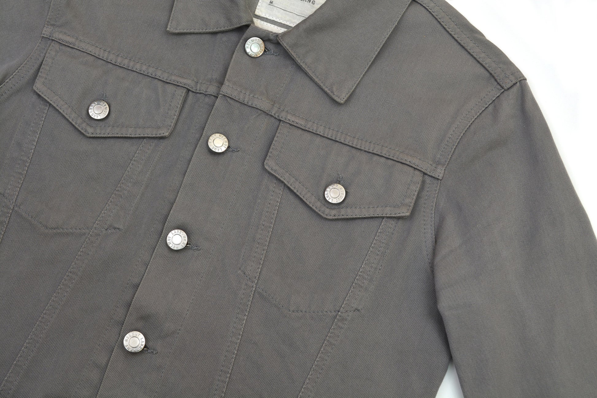 Helmut Lang 2002 Raw Silk Denim Slim Classic 2-Pocket Jacket Helmut Lang 2002 Raw Silk Denim Slim Classic 2-Pocket Jacket