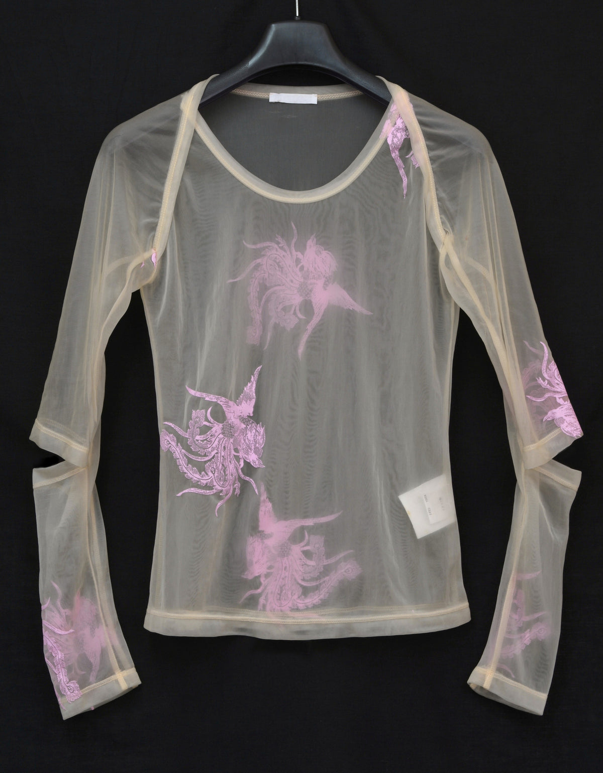 HELMUT LANG アシンメトリー シアートップス archive Helmut Lang 1995 Phoenix T-Shirt with Slashed Sleeves – ENDYMA