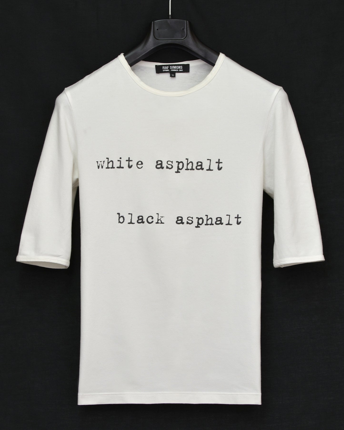 2003 Compact Stretch Jersey 'White Asphalt, Black Asphalt' T-shirt (White)